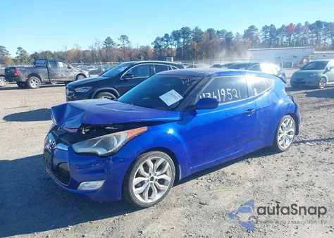 2013 Hyundai Veloster Base W/Black из США, поврежденный, VIN KMHTC6ADXDU158672